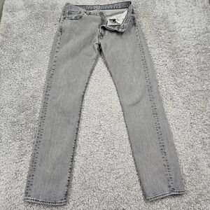 Levi's 501‎ Mens Straight Leg Jeans Gray Denim 30x32 Classic Fit Y2K Minimalist